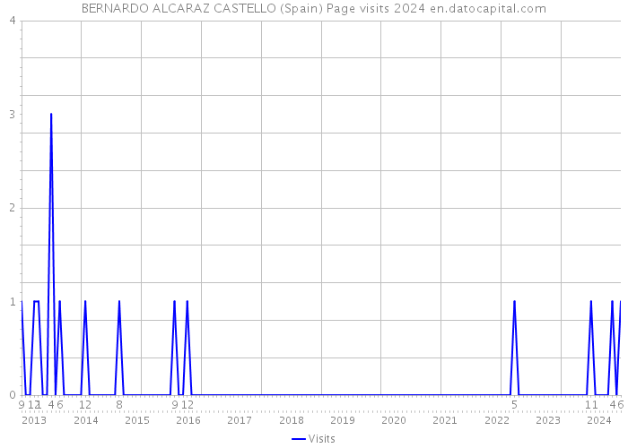 BERNARDO ALCARAZ CASTELLO (Spain) Page visits 2024 