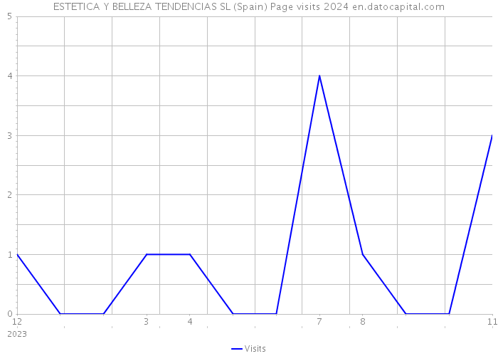 ESTETICA Y BELLEZA TENDENCIAS SL (Spain) Page visits 2024 