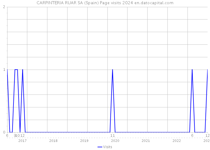 CARPINTERIA RUAR SA (Spain) Page visits 2024 
