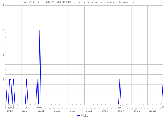 CARMEN DEL CAMPO MANCEBO (Spain) Page visits 2024 