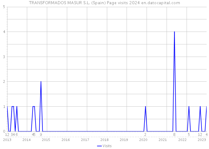 TRANSFORMADOS MASUR S.L. (Spain) Page visits 2024 