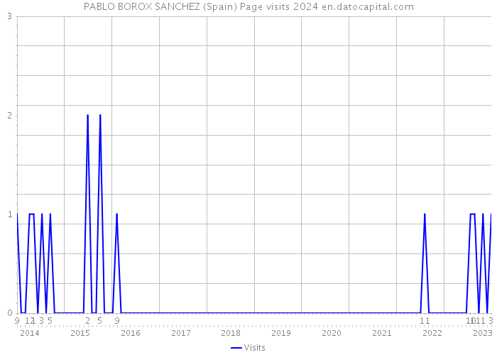 PABLO BOROX SANCHEZ (Spain) Page visits 2024 