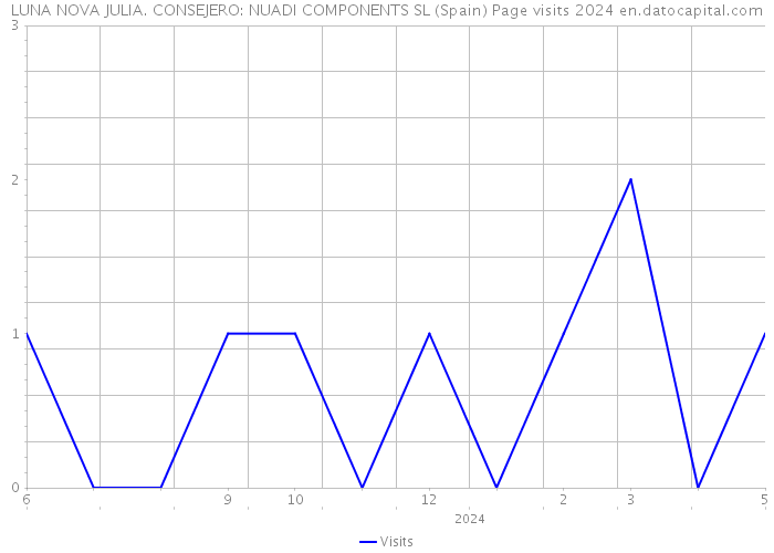 LUNA NOVA JULIA. CONSEJERO: NUADI COMPONENTS SL (Spain) Page visits 2024 