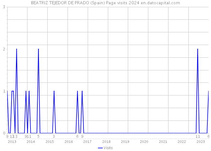 BEATRIZ TEJEDOR DE PRADO (Spain) Page visits 2024 