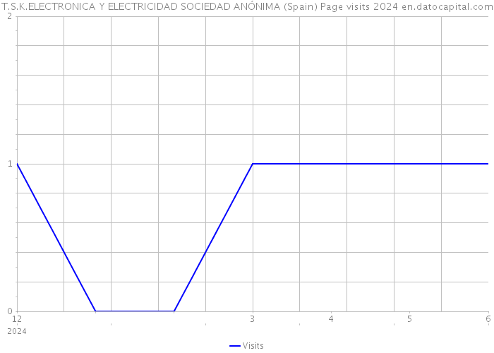 T.S.K.ELECTRONICA Y ELECTRICIDAD SOCIEDAD ANÓNIMA (Spain) Page visits 2024 