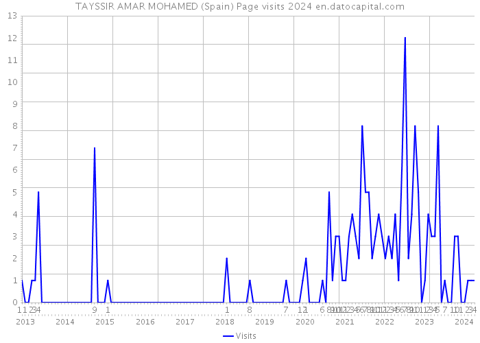 TAYSSIR AMAR MOHAMED (Spain) Page visits 2024 
