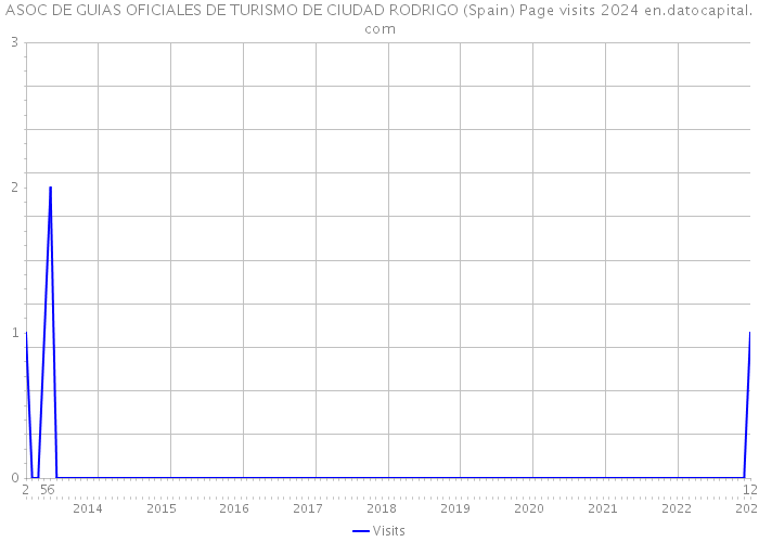 ASOC DE GUIAS OFICIALES DE TURISMO DE CIUDAD RODRIGO (Spain) Page visits 2024 
