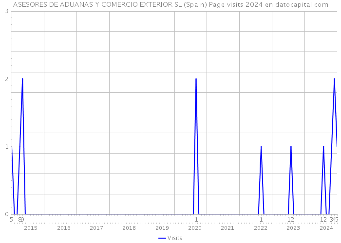 ASESORES DE ADUANAS Y COMERCIO EXTERIOR SL (Spain) Page visits 2024 