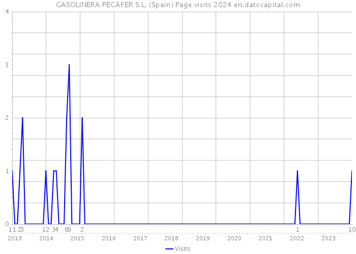 GASOLINERA PECAFER S.L. (Spain) Page visits 2024 