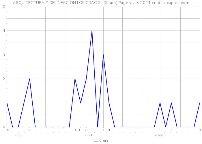 ARQUITECTURA Y DELINEACION LOPICRAC SL (Spain) Page visits 2024 