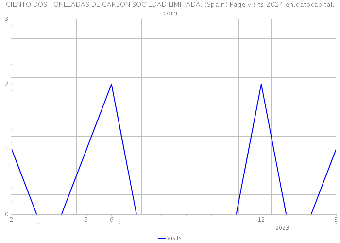 CIENTO DOS TONELADAS DE CARBON SOCIEDAD LIMITADA. (Spain) Page visits 2024 
