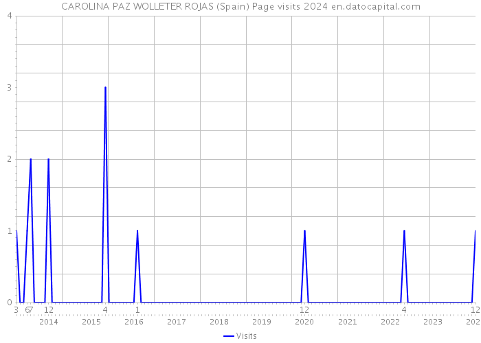 CAROLINA PAZ WOLLETER ROJAS (Spain) Page visits 2024 