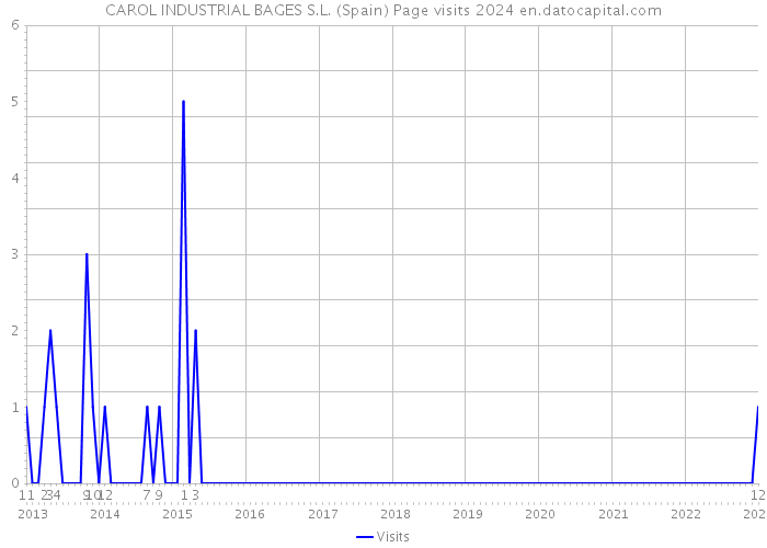 CAROL INDUSTRIAL BAGES S.L. (Spain) Page visits 2024 