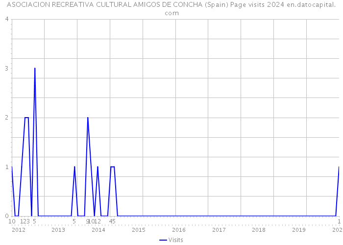 ASOCIACION RECREATIVA CULTURAL AMIGOS DE CONCHA (Spain) Page visits 2024 