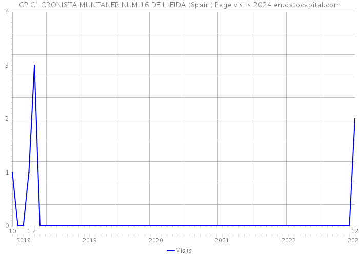 CP CL CRONISTA MUNTANER NUM 16 DE LLEIDA (Spain) Page visits 2024 