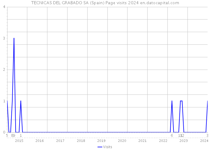 TECNICAS DEL GRABADO SA (Spain) Page visits 2024 