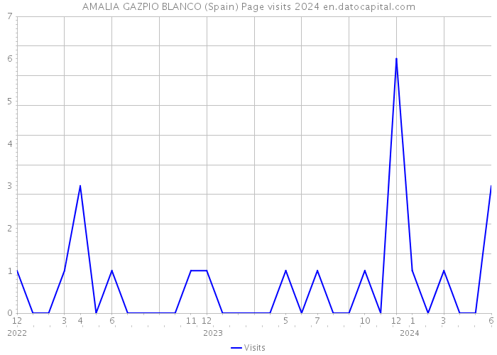 AMALIA GAZPIO BLANCO (Spain) Page visits 2024 
