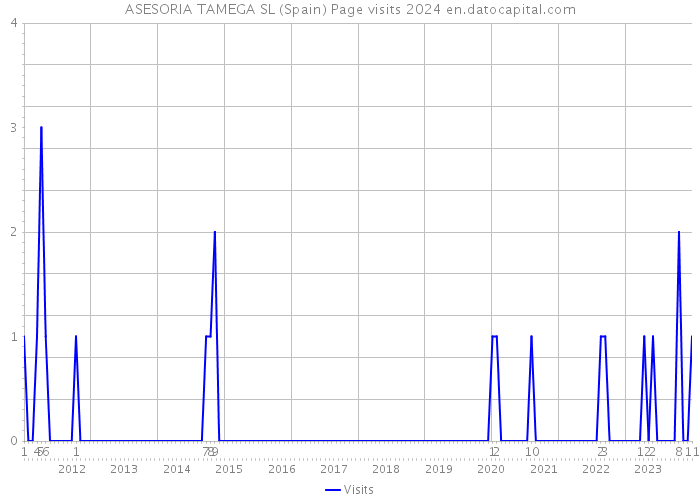 ASESORIA TAMEGA SL (Spain) Page visits 2024 