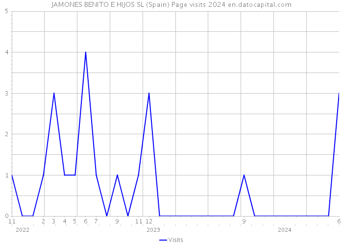 JAMONES BENITO E HIJOS SL (Spain) Page visits 2024 