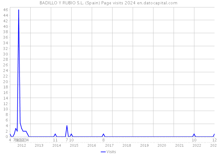 BADILLO Y RUBIO S.L. (Spain) Page visits 2024 