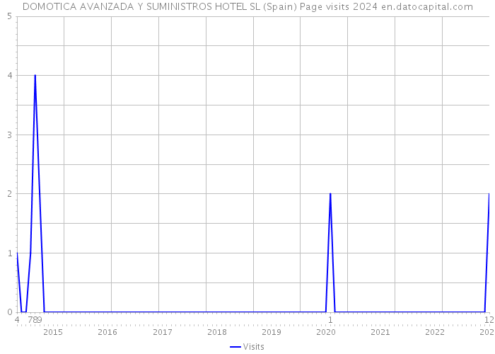 DOMOTICA AVANZADA Y SUMINISTROS HOTEL SL (Spain) Page visits 2024 