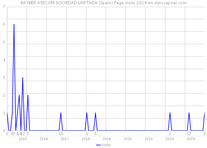BAYBER ASECOM SOCIEDAD LIMITADA (Spain) Page visits 2024 