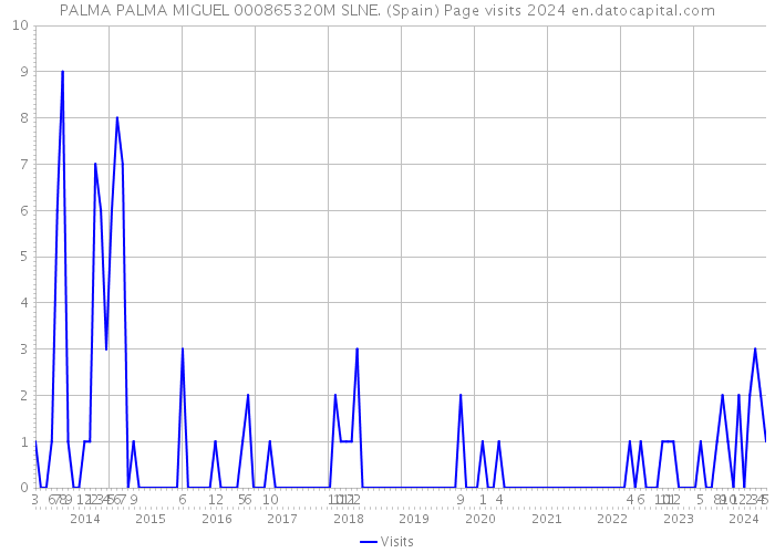 PALMA PALMA MIGUEL 000865320M SLNE. (Spain) Page visits 2024 