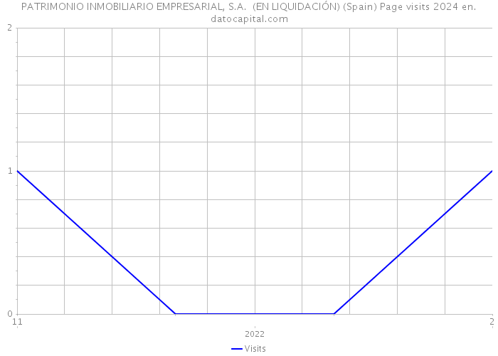 PATRIMONIO INMOBILIARIO EMPRESARIAL, S.A. (EN LIQUIDACIÓN) (Spain) Page visits 2024 