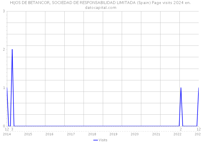 HIJOS DE BETANCOR, SOCIEDAD DE RESPONSABILIDAD LIMITADA (Spain) Page visits 2024 