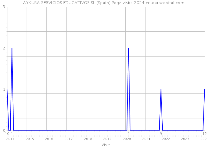 AYKURA SERVICIOS EDUCATIVOS SL (Spain) Page visits 2024 