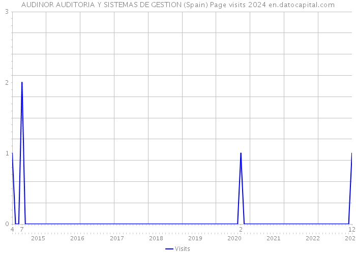 AUDINOR AUDITORIA Y SISTEMAS DE GESTION (Spain) Page visits 2024 
