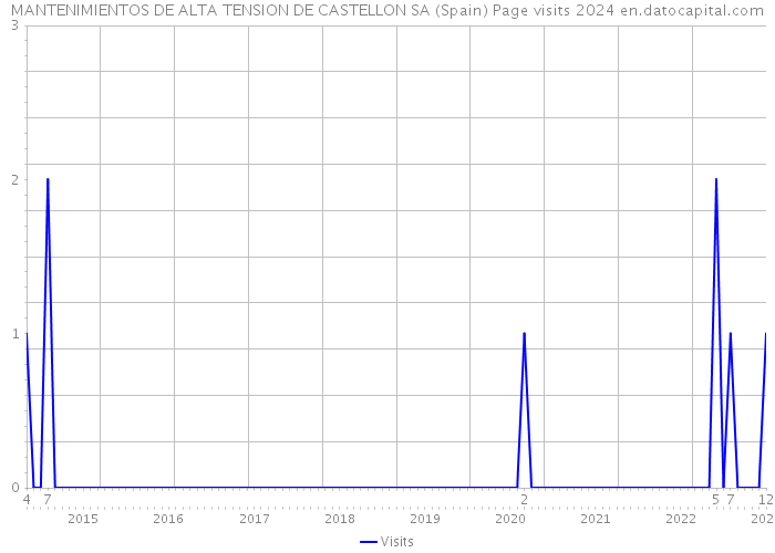 MANTENIMIENTOS DE ALTA TENSION DE CASTELLON SA (Spain) Page visits 2024 