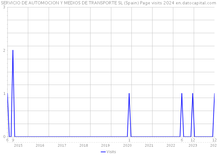 SERVICIO DE AUTOMOCION Y MEDIOS DE TRANSPORTE SL (Spain) Page visits 2024 
