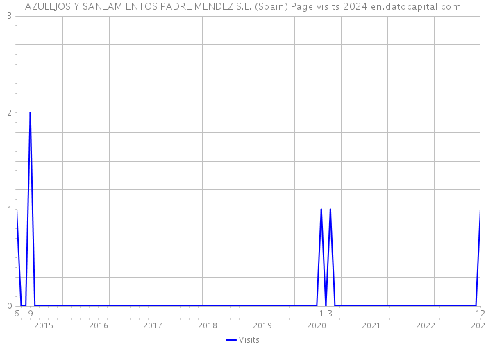 AZULEJOS Y SANEAMIENTOS PADRE MENDEZ S.L. (Spain) Page visits 2024 