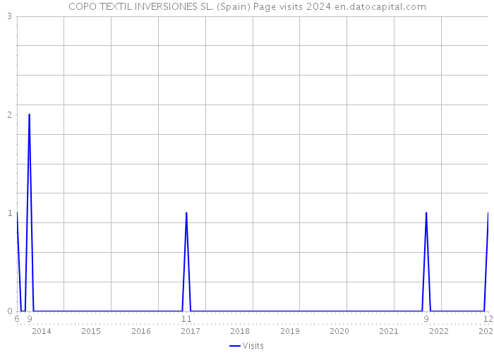 COPO TEXTIL INVERSIONES SL. (Spain) Page visits 2024 