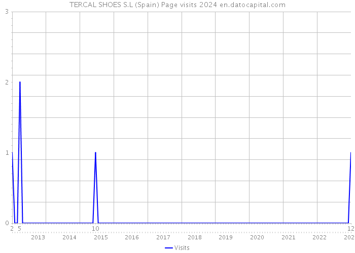 TERCAL SHOES S.L (Spain) Page visits 2024 