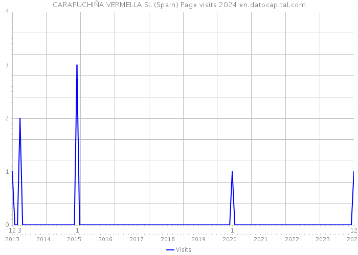 CARAPUCHIÑA VERMELLA SL (Spain) Page visits 2024 