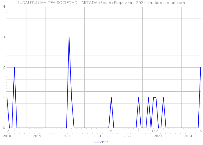 INDAUTXU MAITEA SOCIEDAD LIMITADA (Spain) Page visits 2024 