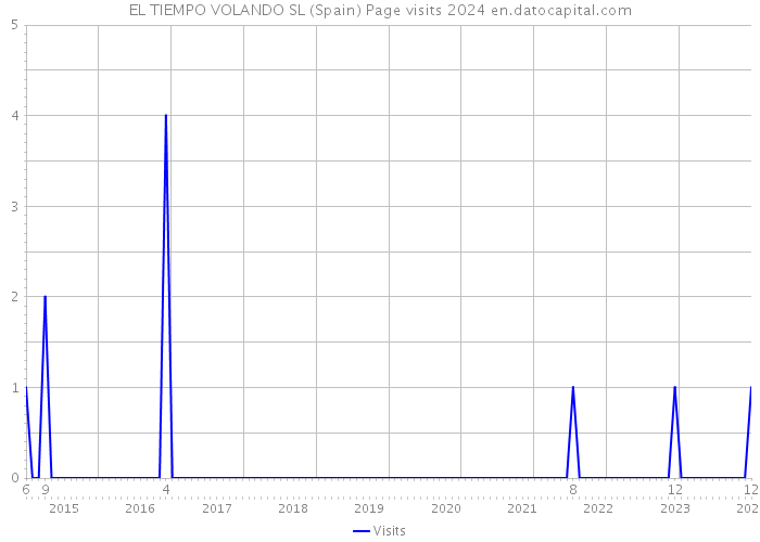 EL TIEMPO VOLANDO SL (Spain) Page visits 2024 