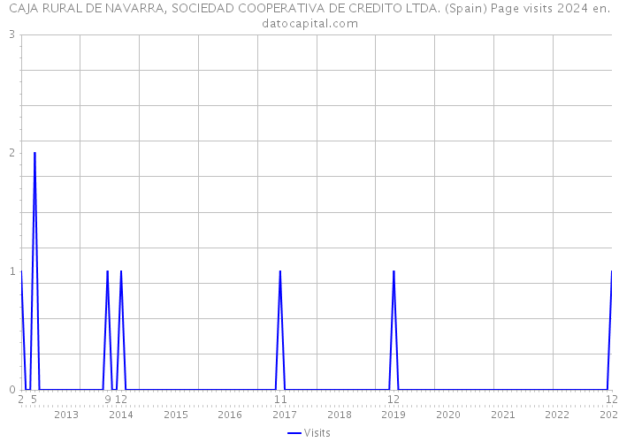 CAJA RURAL DE NAVARRA, SOCIEDAD COOPERATIVA DE CREDITO LTDA. (Spain) Page visits 2024 