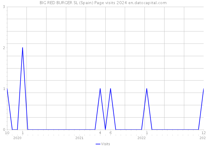 BIG RED BURGER SL (Spain) Page visits 2024 