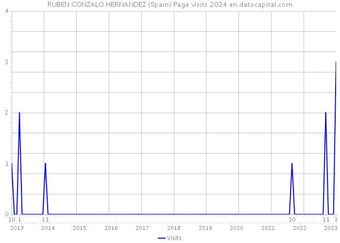 RUBEN GONZALO HERNANDEZ (Spain) Page visits 2024 