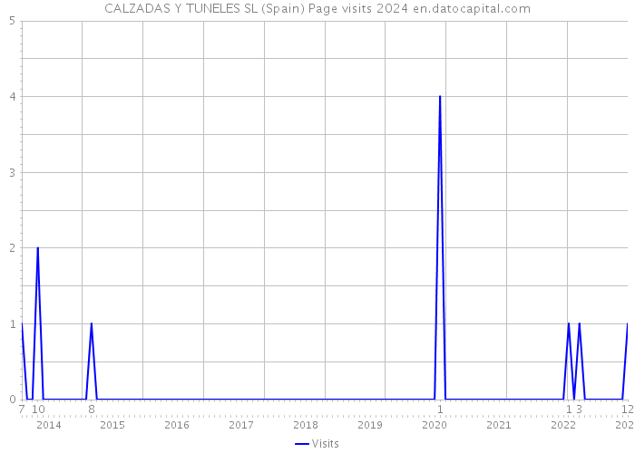 CALZADAS Y TUNELES SL (Spain) Page visits 2024 