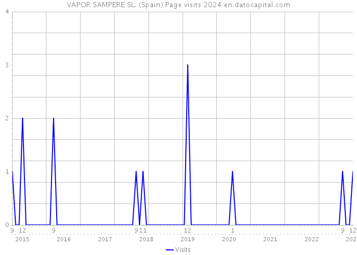 VAPOR SAMPERE SL. (Spain) Page visits 2024 