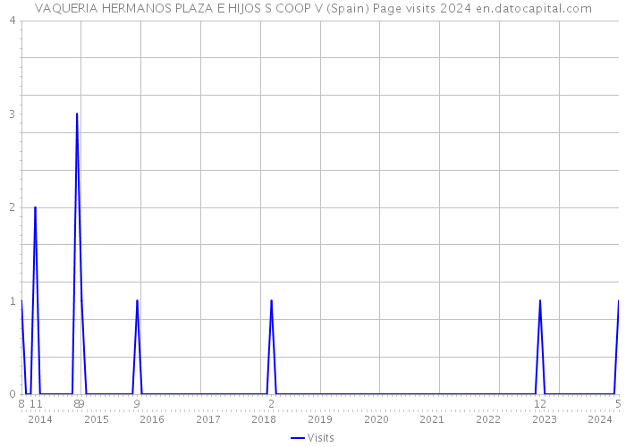 VAQUERIA HERMANOS PLAZA E HIJOS S COOP V (Spain) Page visits 2024 