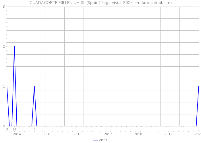 GUADACORTE MILLENIUM SL (Spain) Page visits 2024 