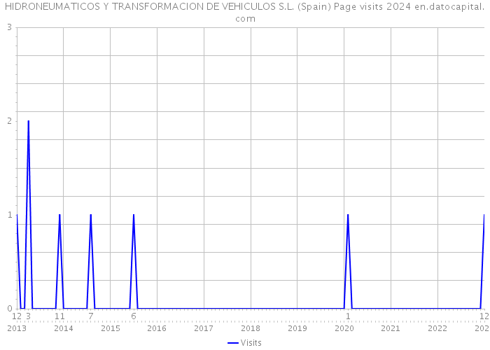 HIDRONEUMATICOS Y TRANSFORMACION DE VEHICULOS S.L. (Spain) Page visits 2024 