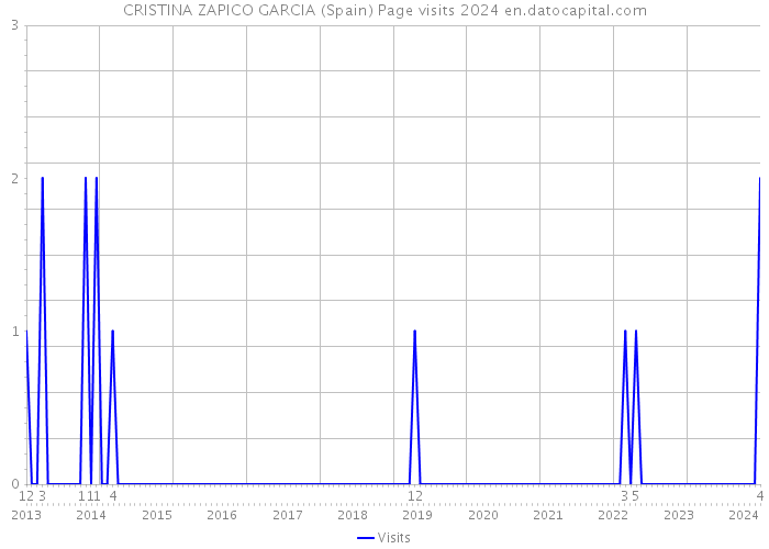 CRISTINA ZAPICO GARCIA (Spain) Page visits 2024 