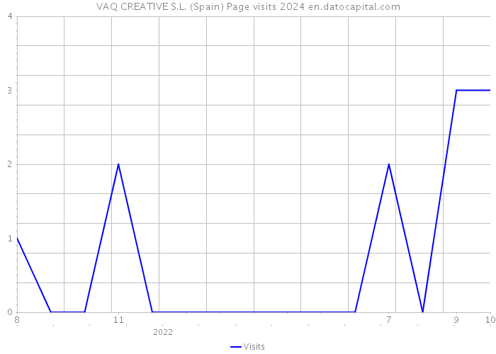 VAQ CREATIVE S.L. (Spain) Page visits 2024 