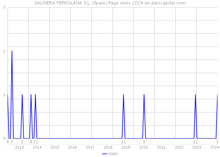 SALINERA FERROLANA S.L. (Spain) Page visits 2024 